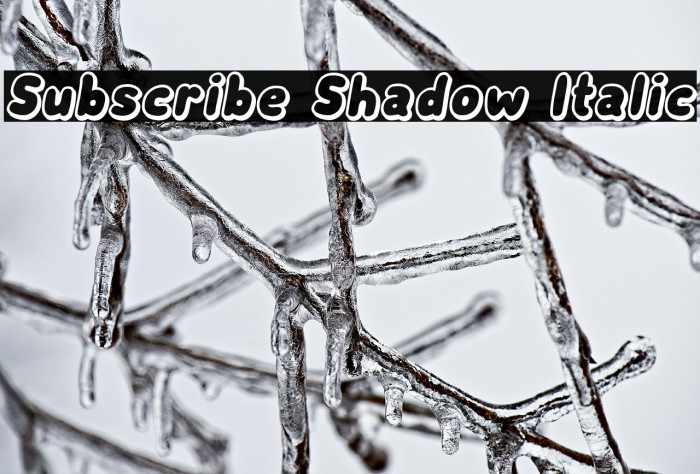 Subscribe Shadow Italic Font examples