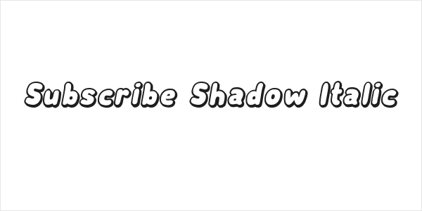 Subscribe Shadow Italic Logo