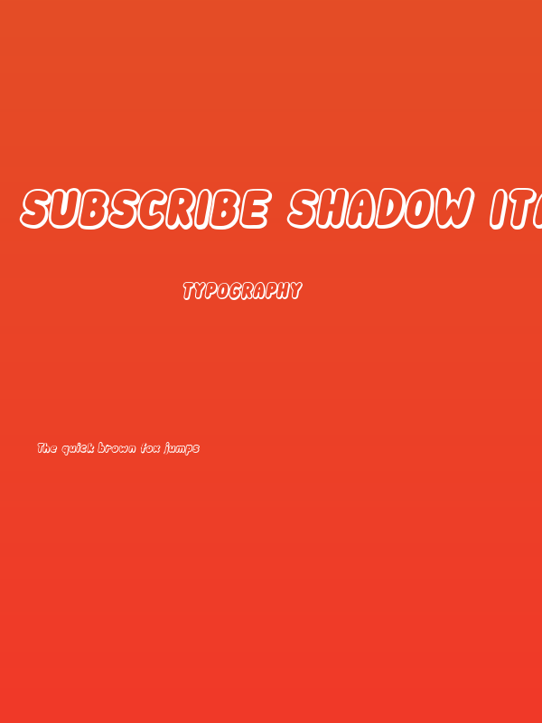 Subscribe Shadow Italic Poster