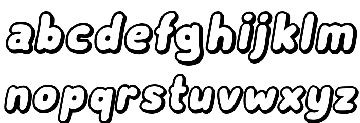Subscribe Shadow Italic Font LOWERCASE