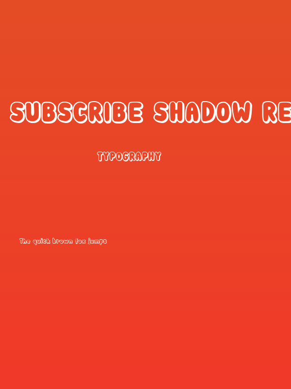 Subscribe Shadow Regular Poster