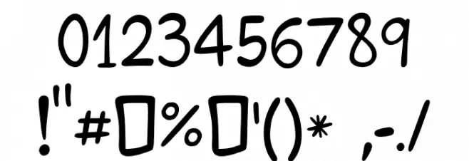 SubsequentSparkling Font OTHER CHARS