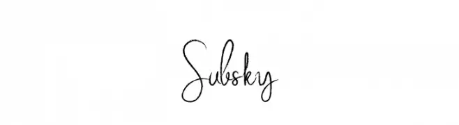 Subsky  Frei Schriftart Herunterladen