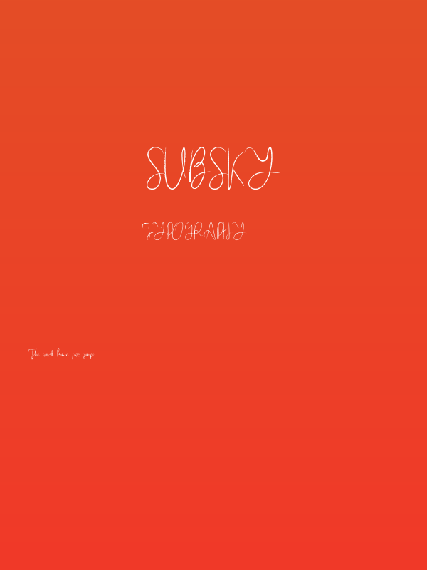 Subsky Poster
