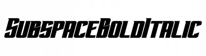 Subspace Bold Italic  les polices de caractères gratuit tlcharger