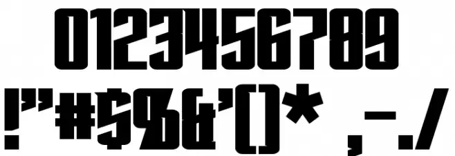 Subspace Bold Font OTHER CHARS