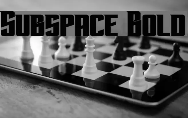 Subspace Bold Font examples