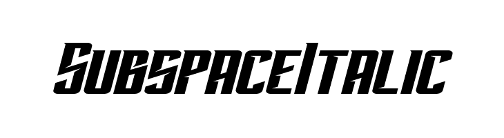 Subspace Italic  Frei Schriftart Herunterladen