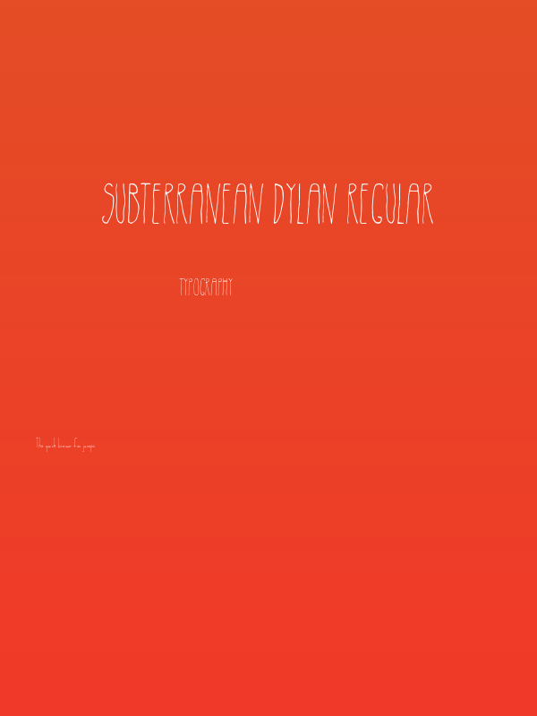 Subterranean Dylan Regular Poster