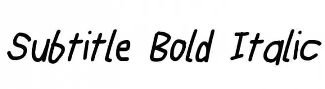 Subtitle Bold Italic  Frei Schriftart Herunterladen
