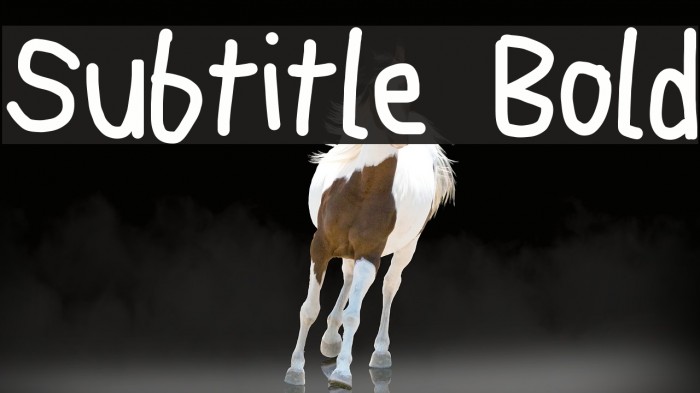 Subtitle Bold Font examples