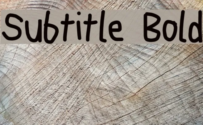 Subtitle Bold Example 3