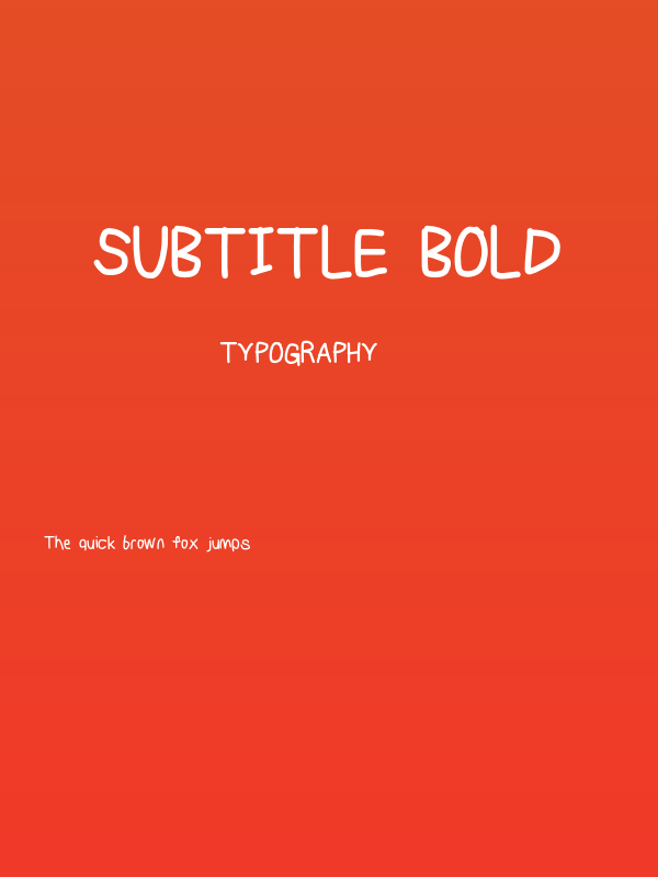 Subtitle Bold Poster