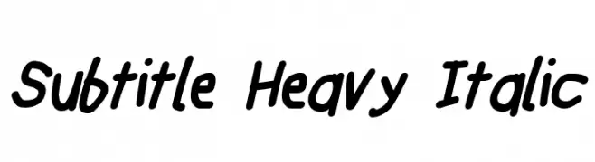 Subtitle Heavy Italic  les polices de caractères gratuit tlcharger