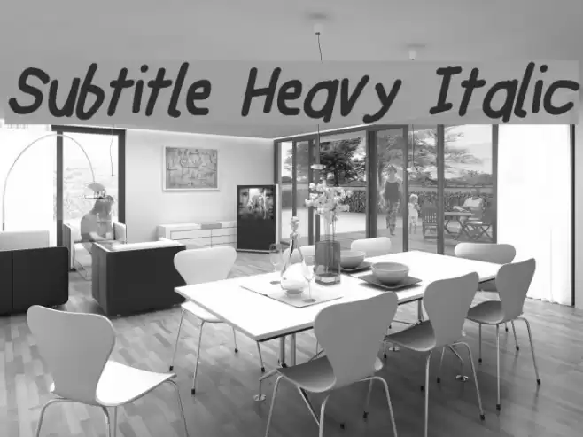 Subtitle Heavy Italic Font examples