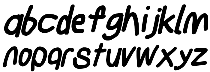 Subtitle Heavy Italic Font LOWERCASE