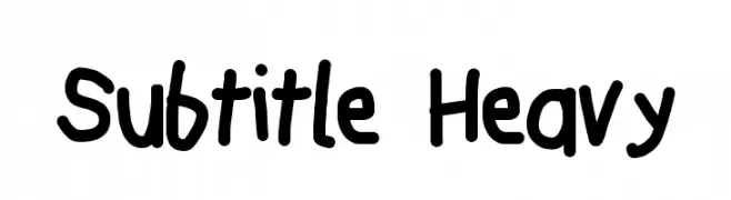 Subtitle Heavy  Frei Schriftart Herunterladen