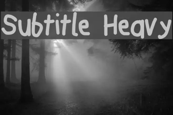Subtitle Heavy Font examples