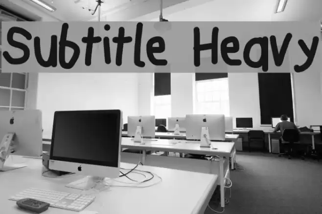 Subtitle Heavy Font examples