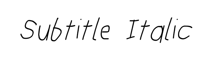 Subtitle Italic  Free Fonts Download