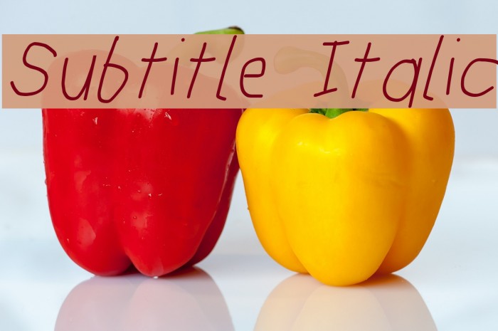 Subtitle Italic Font examples