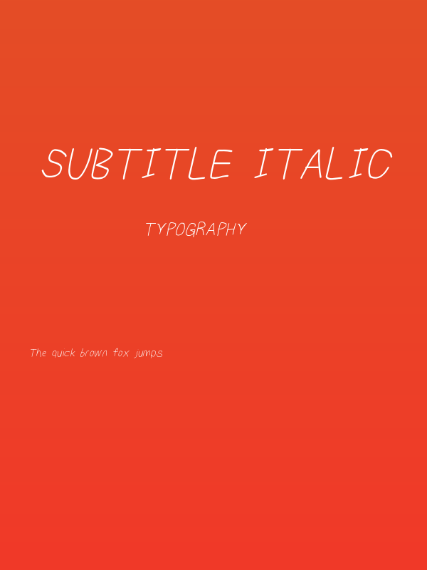 Subtitle Italic Poster