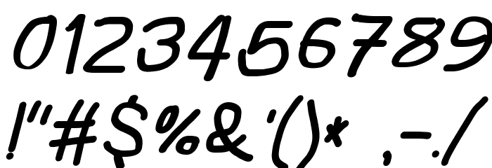 Subtitle Quirky Bold Italic Font OTHER CHARS