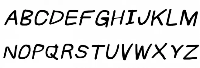 Subtitle Quirky Bold Italic Schriftart Groß