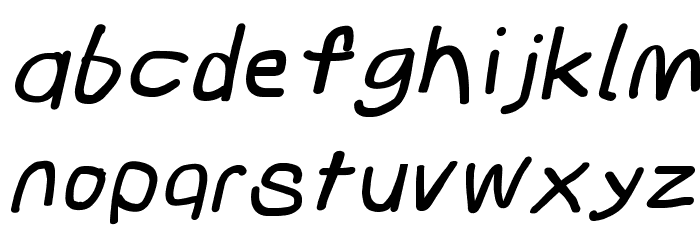 Subtitle Quirky Bold Italic Font LOWERCASE