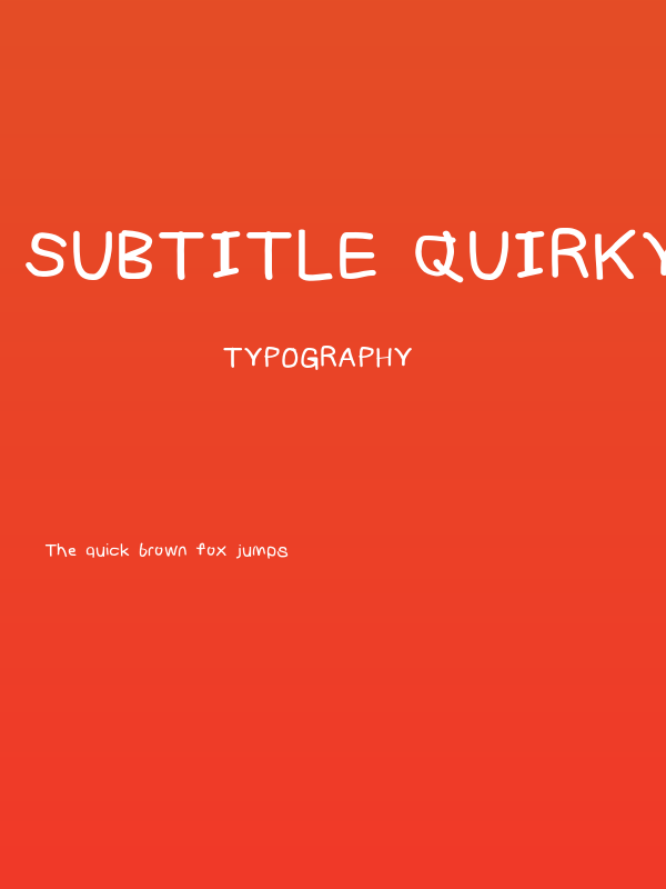 Subtitle Quirky Bold Poster