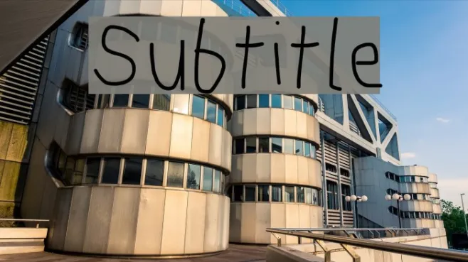Subtitle Example 1