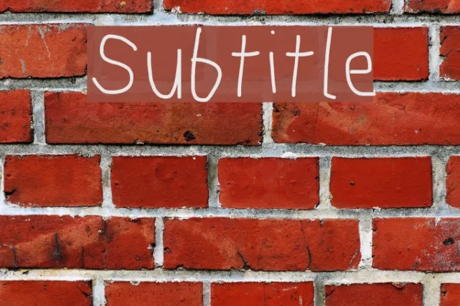 Subtitle Example 3