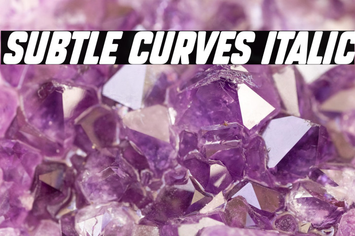 Subtle Curves Italic Example 1