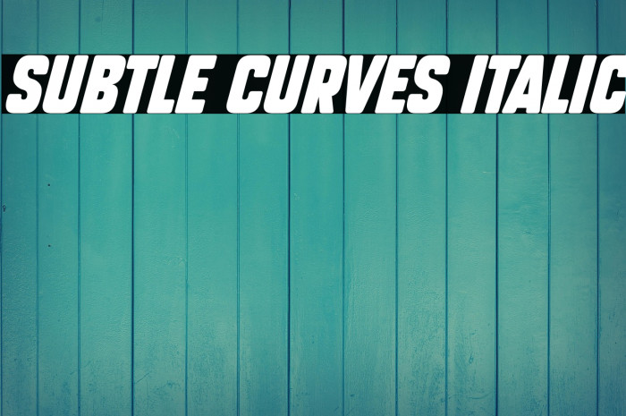 Subtle Curves Italic Example 3