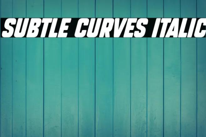 Subtle Curves Italic Example 3