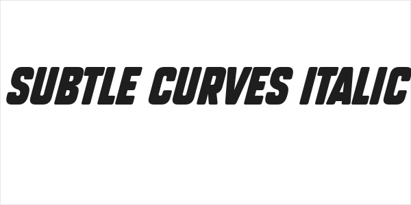 Subtle Curves Italic Logo