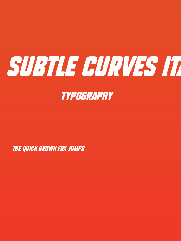 Subtle Curves Italic Poster