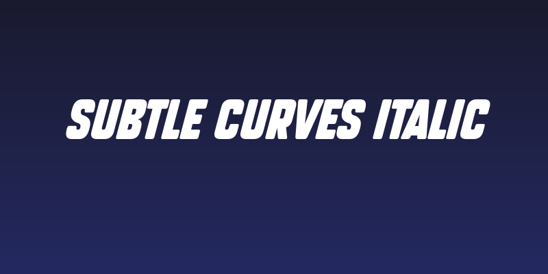 Subtle Curves Italic Social Header