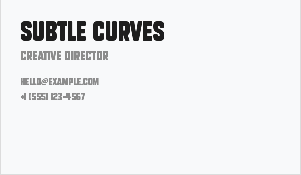 Subtle Curves Business Card