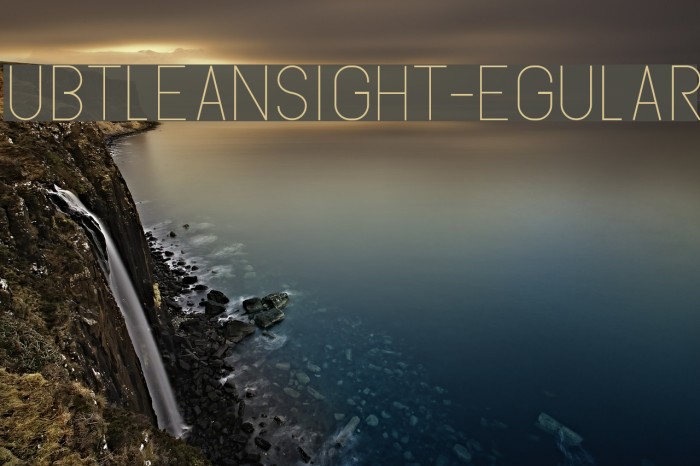 SubtleSansLight-Regular Font examples