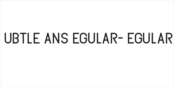 SubtleSansRegular-Regular Logo