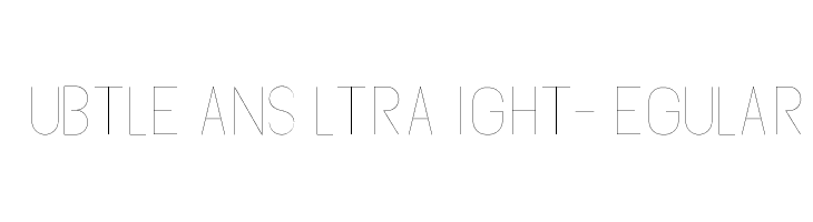 SubtleSansUltraLight-Regular  font caratteri gratis