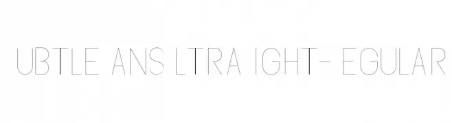 SubtleSansUltraLight-Regular  Fuentes Gratis Descargar