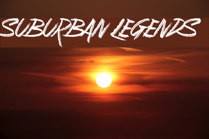 Suburban Legends Font examples
