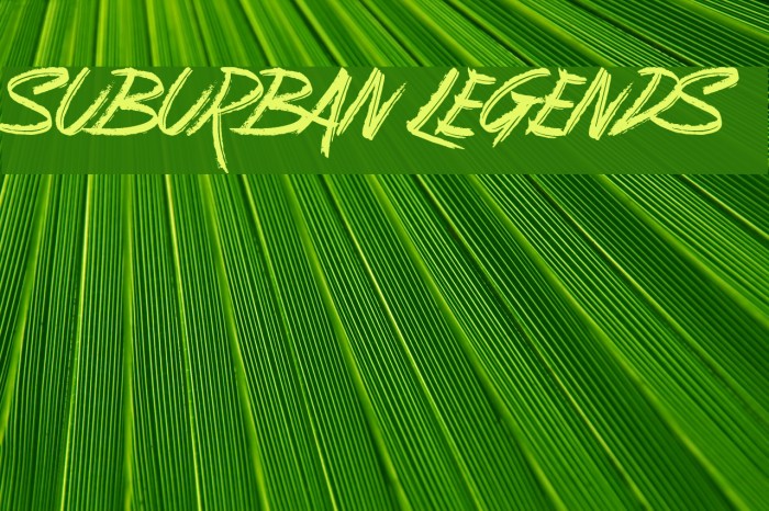 Suburban Legends Font examples