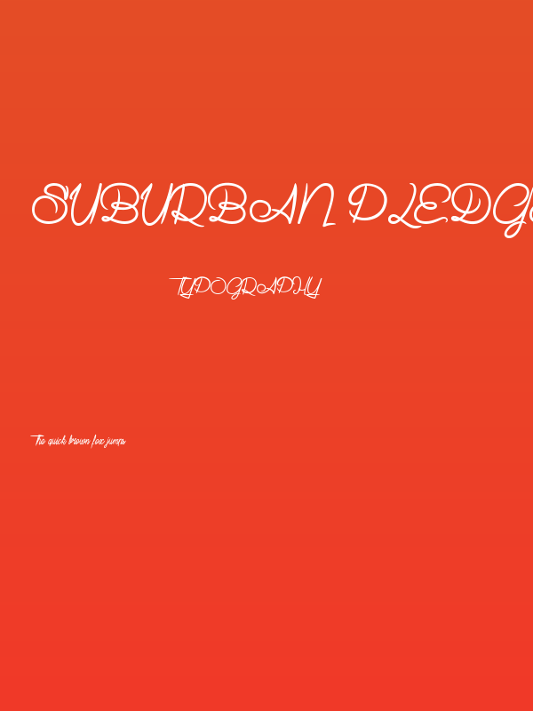  Suburban Pledge Poster