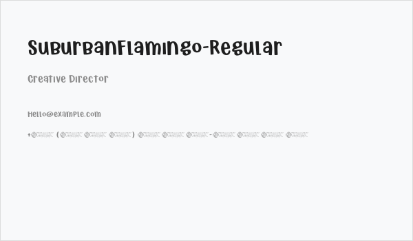 SuburbanFlamingo-Regular Business Card