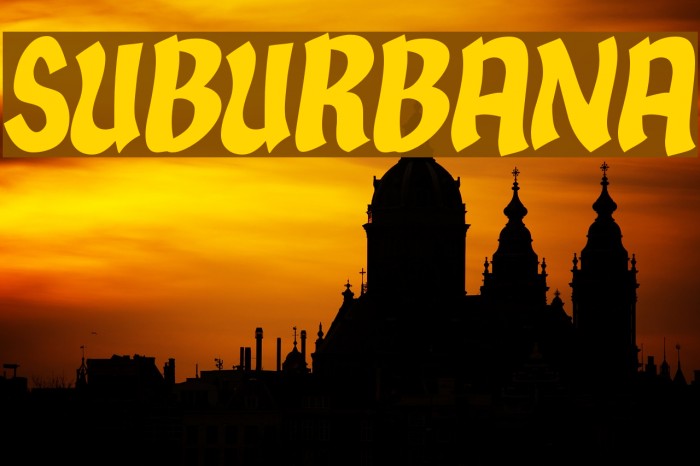 Suburbana Font examples