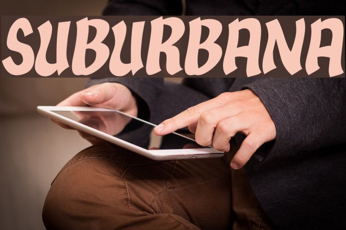 Suburbana Font examples