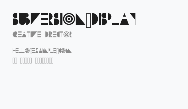 Subversion-Display Business Card